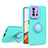 Silicone Matte Finish and Plastic Back Cover Case with Stand H01P for Xiaomi Mi 11T 5G