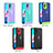 Silicone Matte Finish and Plastic Back Cover Case with Stand H01P for Xiaomi Redmi Note 10 4G