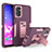 Silicone Matte Finish and Plastic Back Cover Case with Stand J01S for Samsung Galaxy A04s