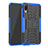 Silicone Matte Finish and Plastic Back Cover Case with Stand J01X for Samsung Galaxy M10