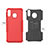 Silicone Matte Finish and Plastic Back Cover Case with Stand J01X for Samsung Galaxy M20