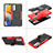 Silicone Matte Finish and Plastic Back Cover Case with Stand J01X for Samsung Galaxy M23 5G