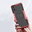 Silicone Matte Finish and Plastic Back Cover Case with Stand JX1 for Motorola Moto E22