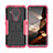 Silicone Matte Finish and Plastic Back Cover Case with Stand JX1 for Nokia 5.4