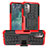 Silicone Matte Finish and Plastic Back Cover Case with Stand JX1 for Nokia G11