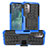 Silicone Matte Finish and Plastic Back Cover Case with Stand JX1 for Nokia G11