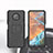 Silicone Matte Finish and Plastic Back Cover Case with Stand JX1 for Nokia G300 5G