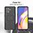 Silicone Matte Finish and Plastic Back Cover Case with Stand JX1 for Oppo A94 4G