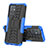 Silicone Matte Finish and Plastic Back Cover Case with Stand JX1 for Vivo Y33e 5G