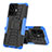 Silicone Matte Finish and Plastic Back Cover Case with Stand JX1 for Vivo Y77e t1