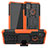 Silicone Matte Finish and Plastic Back Cover Case with Stand JX1 for Xiaomi POCO C31 Orange