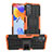 Silicone Matte Finish and Plastic Back Cover Case with Stand JX1 for Xiaomi Redmi Note 11 Pro 4G Orange