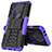 Silicone Matte Finish and Plastic Back Cover Case with Stand JX2 for Nokia 5.4