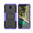 Silicone Matte Finish and Plastic Back Cover Case with Stand JX2 for Nokia C100