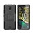 Silicone Matte Finish and Plastic Back Cover Case with Stand JX2 for Nokia C100