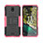 Silicone Matte Finish and Plastic Back Cover Case with Stand JX2 for Nokia C100