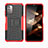 Silicone Matte Finish and Plastic Back Cover Case with Stand JX2 for Nokia G11