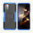 Silicone Matte Finish and Plastic Back Cover Case with Stand JX2 for Nokia G11