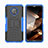 Silicone Matte Finish and Plastic Back Cover Case with Stand JX2 for Nokia G300 5G