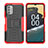 Silicone Matte Finish and Plastic Back Cover Case with Stand JX2 for Nokia G400 5G