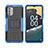 Silicone Matte Finish and Plastic Back Cover Case with Stand JX2 for Nokia G400 5G