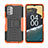 Silicone Matte Finish and Plastic Back Cover Case with Stand JX2 for Nokia G400 5G