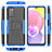 Silicone Matte Finish and Plastic Back Cover Case with Stand JX2 for Samsung Galaxy A02s