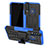 Silicone Matte Finish and Plastic Back Cover Case with Stand JX2 for Vivo Y3