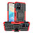 Silicone Matte Finish and Plastic Back Cover Case with Stand JX2 for Vivo Y30 5G