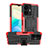 Silicone Matte Finish and Plastic Back Cover Case with Stand JX2 for Vivo Y77e 5G