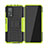 Silicone Matte Finish and Plastic Back Cover Case with Stand JX2 for Xiaomi Mi 10T 5G