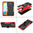 Silicone Matte Finish and Plastic Back Cover Case with Stand JX2 for Xiaomi Redmi 10 Power