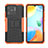 Silicone Matte Finish and Plastic Back Cover Case with Stand JX2 for Xiaomi Redmi 10C 4G