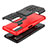 Silicone Matte Finish and Plastic Back Cover Case with Stand JX3 for Samsung Galaxy M02s