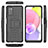 Silicone Matte Finish and Plastic Back Cover Case with Stand JX5 for Samsung Galaxy M02s