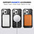 Silicone Matte Finish and Plastic Back Cover Case with Stand K02C for Apple iPhone 14 Pro