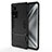 Silicone Matte Finish and Plastic Back Cover Case with Stand KC1 for Huawei Honor V40 5G