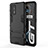 Silicone Matte Finish and Plastic Back Cover Case with Stand KC1 for Realme GT 5G