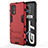 Silicone Matte Finish and Plastic Back Cover Case with Stand KC1 for Realme GT 5G