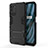 Silicone Matte Finish and Plastic Back Cover Case with Stand KC1 for Realme V11 5G