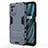 Silicone Matte Finish and Plastic Back Cover Case with Stand KC1 for Realme V11 5G