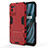 Silicone Matte Finish and Plastic Back Cover Case with Stand KC1 for Realme V11 5G