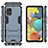 Silicone Matte Finish and Plastic Back Cover Case with Stand KC1 for Samsung Galaxy A51 4G