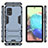 Silicone Matte Finish and Plastic Back Cover Case with Stand KC1 for Samsung Galaxy A71 4G A715