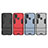 Silicone Matte Finish and Plastic Back Cover Case with Stand KC1 for Samsung Galaxy M31