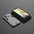 Silicone Matte Finish and Plastic Back Cover Case with Stand KC1 for Samsung Galaxy M31 Gray