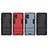 Silicone Matte Finish and Plastic Back Cover Case with Stand KC1 for Samsung Galaxy M40S