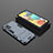 Silicone Matte Finish and Plastic Back Cover Case with Stand KC1 for Samsung Galaxy M40S