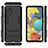 Silicone Matte Finish and Plastic Back Cover Case with Stand KC1 for Samsung Galaxy M40S