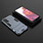 Silicone Matte Finish and Plastic Back Cover Case with Stand KC1 for Samsung Galaxy S20 FE (2022) 5G